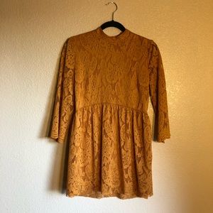 Mustard lace tunic